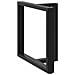 Gambe Tavolo Pranzo A Forma T 2pz Nero 70x35x(72-73)cm Acciaio - Foto miniatura 1