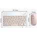 Combinazione Tastiera E Mouse Bluetooth - Set Tastiera E Mouse Wireless Ricaricabile Da 10 Pollici Con Custodia (rosa) - Foto miniatura 6