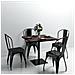 Lusso Casadino -  Tavolo Bistrot Mdf E Acciaio Quadrato 80x80x75 Cm Cenere Scura - Foto miniatura 6