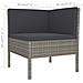 Set Divani Da Giardino 5 Pz Con Cuscini In Polyrattan Grigio - Foto miniatura 6