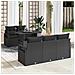 Set Divano da Giardino 6 Pezzi con Cuscini Nero Polyrattan, Divano da Giardino 2 Posti con Cuscini Nero Polyrattan - Foto miniatura 2