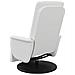 Poltrona Reclinabile Massaggiante Poggiapiedi Bianca Similpelle - Foto miniatura 5