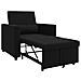 Divano letto singolo 3 in 1 Convertibile in tessuto nero - Foto miniatura 4
