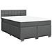 Giroletto a Molle con Materasso Grigio Scuro 160x200 cm Tessuto - Foto miniatura 1