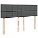 Giroletto a Molle con Materasso Grigio Scuro 160x200 cm Tessuto - Foto miniatura 8