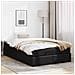Struttura Letto Pouf con Materasso Nero 120x200 cm Similpelle - Foto miniatura 3