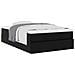 Struttura Letto Pouf con Materasso Nero 120x200 cm Similpelle - Foto miniatura 4