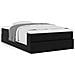 Struttura Letto Pouf con Materasso Nero 120x200 cm Similpelle - Foto miniatura 5