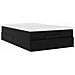 Struttura Letto Pouf con Materasso Nero 120x200 cm Similpelle - Foto miniatura 6