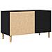 Armadio per dischi  Nero Rovere 84,5x38x48 cm Legno ingegnerizzato - Foto miniatura 5