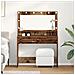 Tavolo da Toeletta con Luci LED - Legno Vintage - 100x41x135 cm - Foto miniatura 2