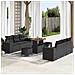 Set Divano da Giardino con cuscino 9 pcs Nero 90 x 55 x 71 cm - Foto miniatura 2