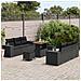 Set Divano da Giardino con cuscino 9 pcs Nero 90 x 55 x 71 cm - Foto miniatura 3