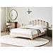 Letto Velluto Sauvian 140 X 200 Cm Beige - Foto miniatura 1