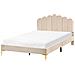 Letto Velluto Sauvian 140 X 200 Cm Beige - Foto miniatura 2