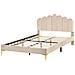 Letto Velluto Sauvian 140 X 200 Cm Beige - Foto miniatura 3