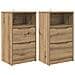 Comodini con cassetto 2 pcs Rovere artigianale 40 x 30 x 467 cm - Foto miniatura 1