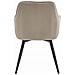 NANA360 Sedia girevole in velluto beige scuro per soggiorno, cucina, sala da pranzo - Foto miniatura 6