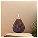 Candela Elettronica A Led Viola Notte Scura Origami A Forma Di Pera - Senza Fiamma E A Batteria - Foto miniatura 2