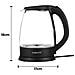 Bollitore Elettrico Da 1500 W In Vetro Da 2 L Con Base Girevole A 360, Nero - Foto miniatura 2