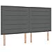 Testiera LED con testiera Grigio scuro 180 cm Poliestere - Foto miniatura 1