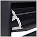 Sgabello Scarpiera In Legno Grigio Scuro 80x38x53h - Foto miniatura 6