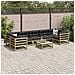 Set Divani da Giardino 8 pz in Legno Impregnato di Pino - Foto miniatura 3