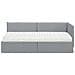 Struttura Letto Angolare con Materasso 2 pcs Grigio chiaro - Foto miniatura 5