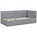 Struttura Letto Angolare con Materasso 2 pcs Grigio chiaro - Foto miniatura 6