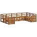 Set divani 9 pcs Naturale Legno di Acacia Massello - Foto miniatura 1