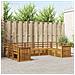 Set divani 9 pcs Naturale Legno di Acacia Massello - Foto miniatura 2