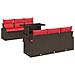 Set Divano da Giardino 7 pcs Marrone Rattan in Polipropilene - Foto miniatura 1