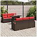 Set Divano da Giardino 7 pcs Marrone Rattan in Polipropilene - Foto miniatura 3