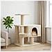 Albero per gatti con pali per graffiare in sisal Crema 96 cm - Foto miniatura 2