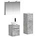 Set di mobili per il bagno 4 pcs Grigio Cemento - Foto miniatura 1