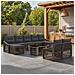Set Divano da Giardino 10 pz Grigio e Grigio Scuro polyrattan - Foto miniatura 2