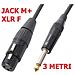 Cavo Audio 3 Metri Microfonico Professionale Cannon Femmina+jack 6,3mm Maschio Art. 176449 - Foto miniatura 3
