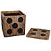 Scatola In Legno Mindi 40x40x40 Cm Design A Forma Di Dado - Foto miniatura 3