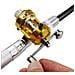 Argento Pocket Mini Pesca Rod Palo Golden Reel Pen - Foto miniatura 4