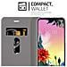 Custodia Compatibile Con Lg K50s In Grigio Nero - Coperchio Protettiva Con Chiusura Magnetica, Funzione Stand E Tasca Per Le Carte - Foto miniatura 4