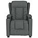 Poltrona Massaggiante Reclinabile Grigio Scuro In Tessuto - Foto miniatura 4