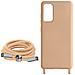 Cover Semirigida Per Samsung Galaxy S20 Fe Cordino Nylon 80 Cm Rose Gold - Foto miniatura 4