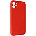 Cover Magsafe Iphone 12 Mini Silicone Flessibile Soft-touch Mag Cover Rossa - Foto miniatura 2