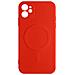 Cover Magsafe Iphone 12 Mini Silicone Flessibile Soft-touch Mag Cover Rossa - Foto miniatura 1