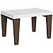 Tavolo Allungabile 90x130/234 Cm Spimbo Mix Piano Bianco Frassino - Gambe Noce - Bianco Frassino /noce - Foto miniatura 5