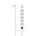 00223186 prolunghe e multiple 1,4 m 5 presa (e) AC Interno Bianco - Foto miniatura 1