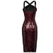 Vestito Rosso Vintage Con Paillettes S - Foto miniatura 2