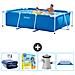 Piscina Fuori Terra - Rettangolo - 260x160x65 Cm - Blu - Include Accessori Coordinati Cb8 - Foto miniatura 1
