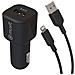 Caricatore Da Auto Usb Da 12w 2,4a E Cavo Da Lightning A Usb Da 1,2 M, Nero - Foto miniatura 1
