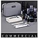 Elegante Beauty Case Da Viaggio In Pelle Pu Per Uomo Grey - Foto miniatura 5